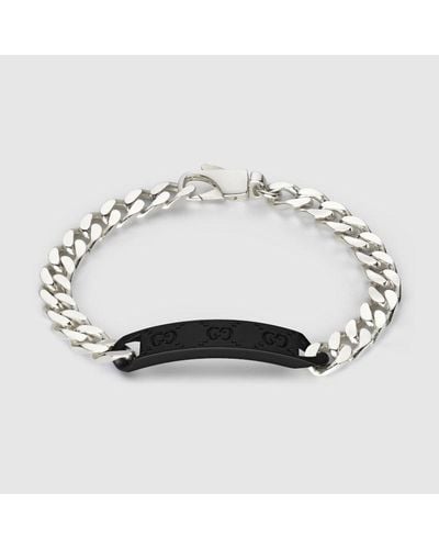 Gucci Chain Bracelet With GG Tag - Metallic