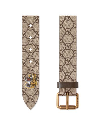 tiger print gg supreme belt