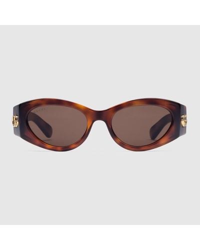 Gucci Sonnenbrille In Katzenaugenform - Braun