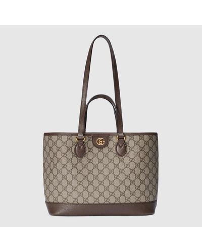 Gucci Minibolso Tote Ophidia con GG - Gris