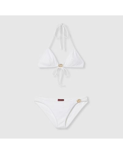 Gucci Bikini In Jersey Stretch - Bianco