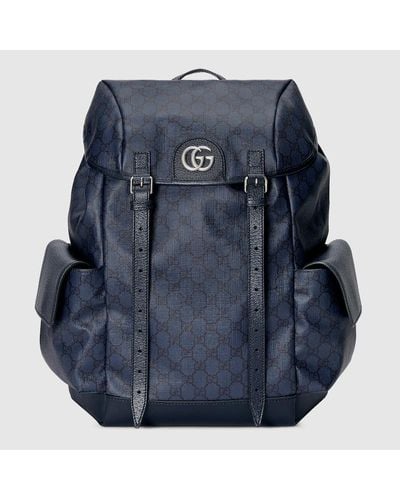 Gucci Sac À Dos Ophidia GG Taille Moyenne - Bleu