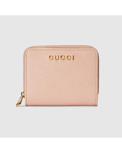 Gucci Mini Wallet With Script - Pink