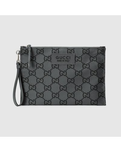 Gucci GG Ripstop Pouch - Grey