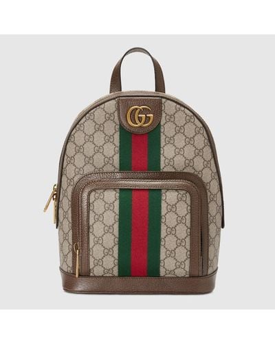 Gucci Sac À Dos Ophidia GG Petite Taille - Marron