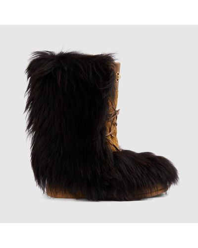 Gucci Snow Boot With Shearling - Black