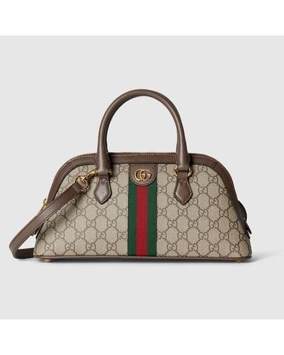 Gucci Ophidia Small Top Handle Bag - Brown