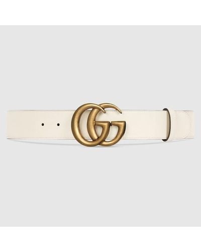 Gucci Cintura Larga GG Marmont - Neutro