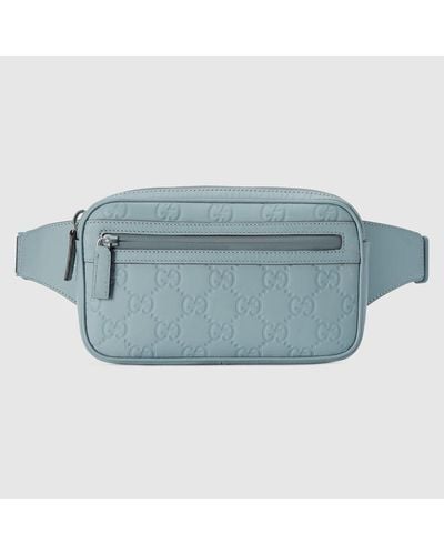 Gucci GG Rubber-effect Belt Bag - Blue
