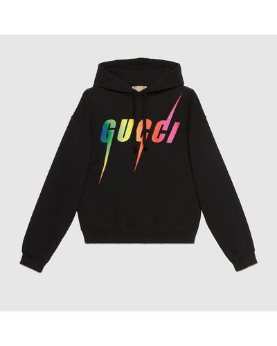 Gucci Sweatshirt Aus Baumwolle Mit Blade-Print - Schwarz