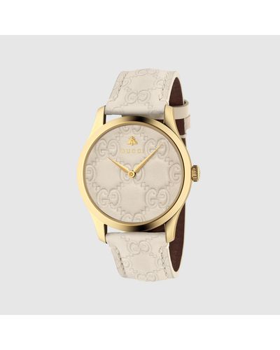 Gucci G-Timeless-Uhr, 38 mm - Weiß