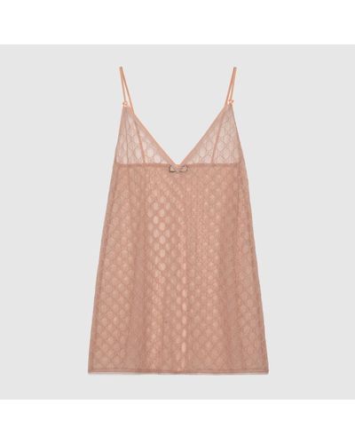 Gucci GG Tulle Lingerie Dress - Pink