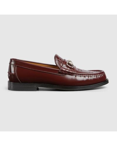 Gucci GG Herrenloafer Mit Horsebit - Rot