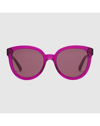 Gucci Sonnenbrille In Katzenaugenform - Lila