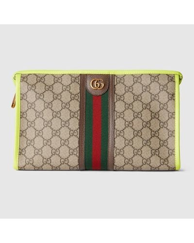 Gucci Ophidia GG Pouch - Mettallic