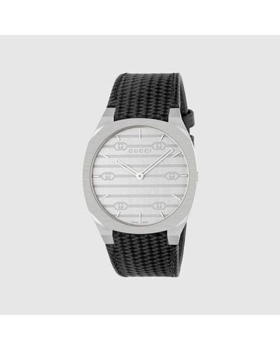 Gucci Stainless Steel & Leather Strap Watch - Metallic