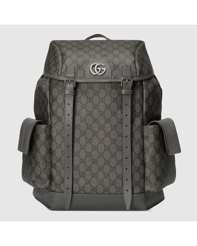 Gucci Sac À Dos Ophidia GG Taille Moyenne - Gris