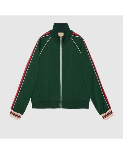 Gucci GG Jacquard Jersey Zip Jacket - Green