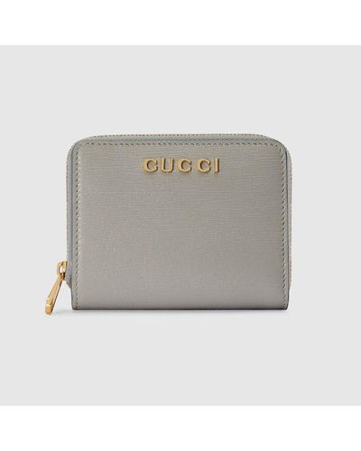 Gucci Mini Wallet With Script - Grey