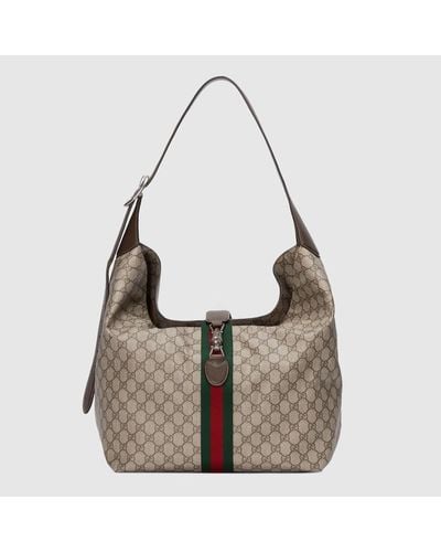 Gucci Jackie 1961 gg supreme shoulder bag - Marrone