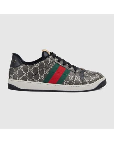 Gucci Sneakers Screener in canvas GG con pelle - Multicolore