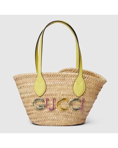 Gucci Mini Tote Bag With Logo - Metallic