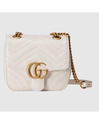 Gucci GG Marmont Mini-Shopper Aus Matelassé-Leder - Natur