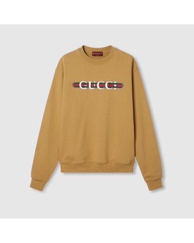 Gucci Sweat-shirt En Jersey De Coton - Neutre