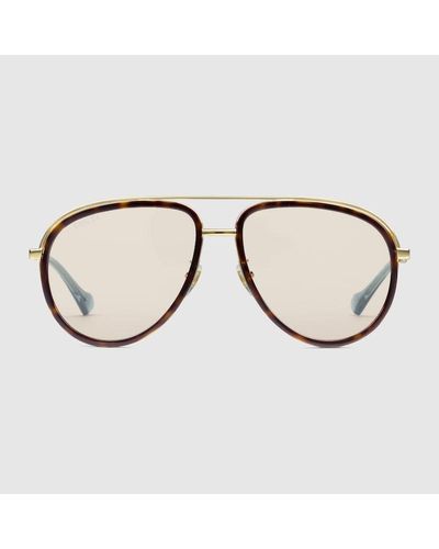 Gucci Occhiali Da Sole Aviator - Marrone