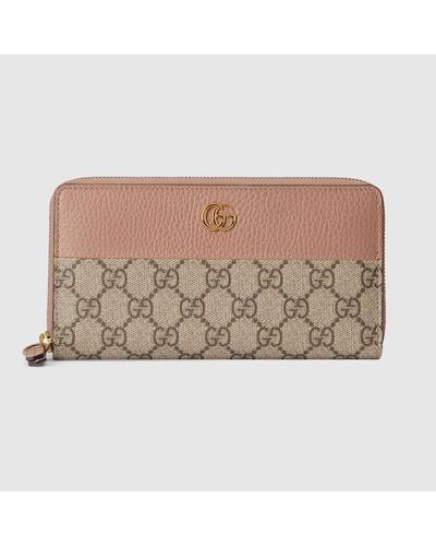 Gucci GG Marmont Brieftasche Mit Rundumreißverschluss - Braun