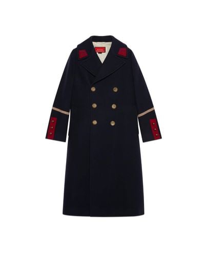 Gucci 2015 Re-edition Double-breasted Coat - Blue
