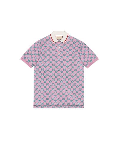 Gucci gg Stretch Cotton Polo - Pink