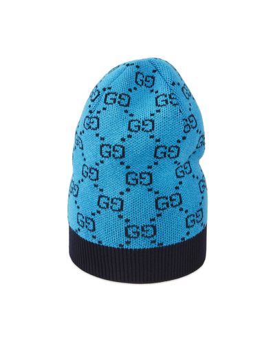 Gucci Wolle GG Multicolor Mütze aus Wolle und Baumwolle in Blau für Herren  - Lyst