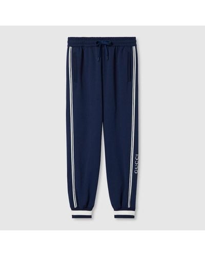 Gucci Technical Jersey Jogging Pant - Blue