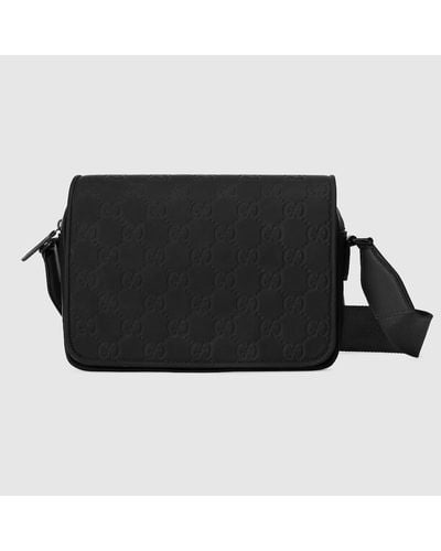 Gucci Borsa A Tracolla Gommata Con GG - Nero