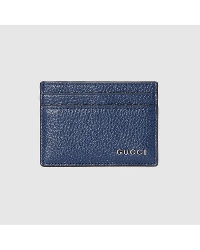 Gucci Kartenetui Mit Logo - Blau