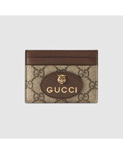 Gucci Porta Carte Neo Vintage In Tessuto GG Supreme - Grigio