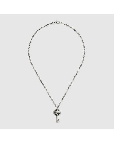 Gucci Double G Key Necklace - Metallic