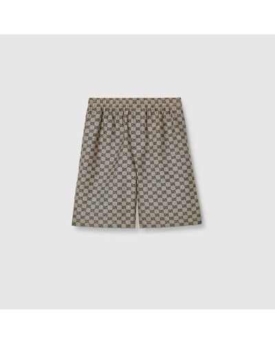 Gucci GG Linen Blend Shorts - Grey