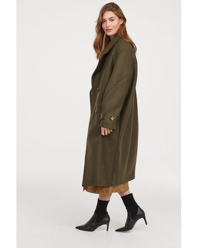 hm green coat