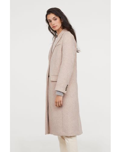 wool blend coat beige