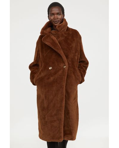 hm brown fur coat