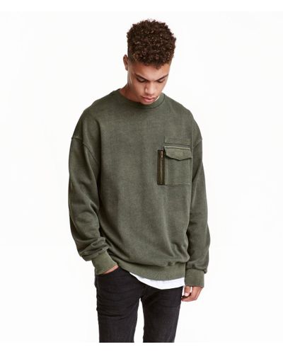long sweatshirt with pockets