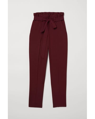 H\u0026M Synthetic Paper-bag Pants in 