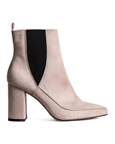 light gray ankle booties