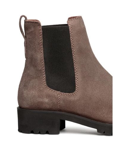 H&M Leather Chelsea Boots in Taupe/Suede (Brown) - Lyst