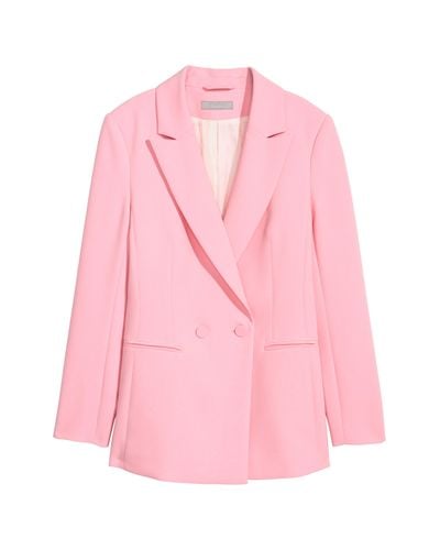 H&M Synthetic Double-breasted Jacket in Light Pink (Pink) - Lyst