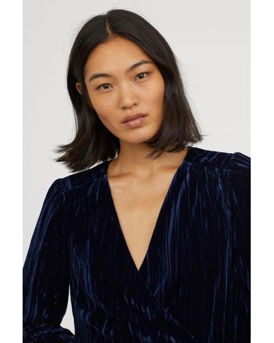 h&m crushed velvet dress