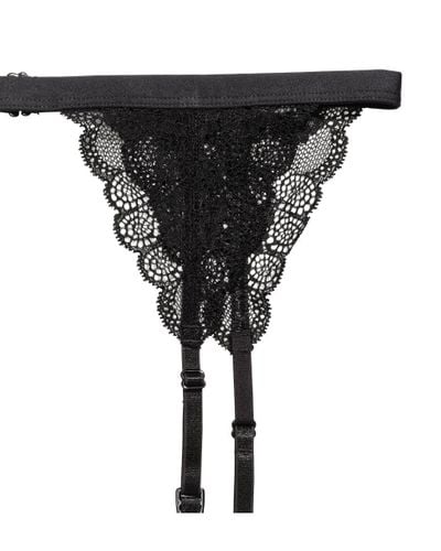 H&M Lace Suspender Belt in Black - Lyst