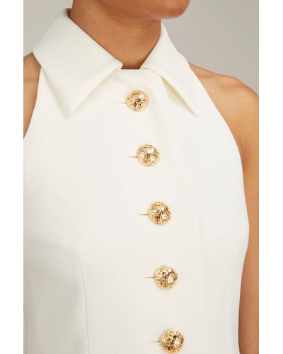 Proenza Schouler Viscose Suiting Vest in White Lyst